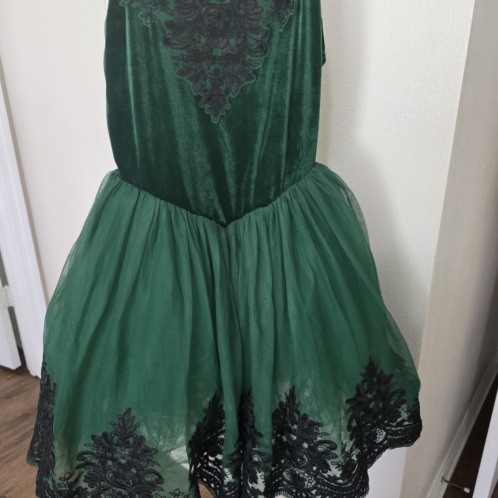 Kids Green and Black Costume Dress